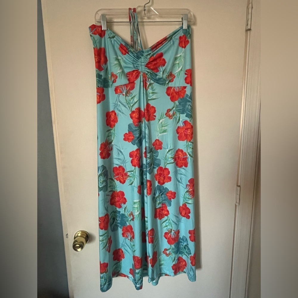 Pacific Trail Blue and Red Floral Dress